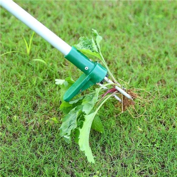 Stand-Up Weeder and Root Removal Tool with 3 Stainless Steel Claws, 39" Long - Picture 4 of 6
